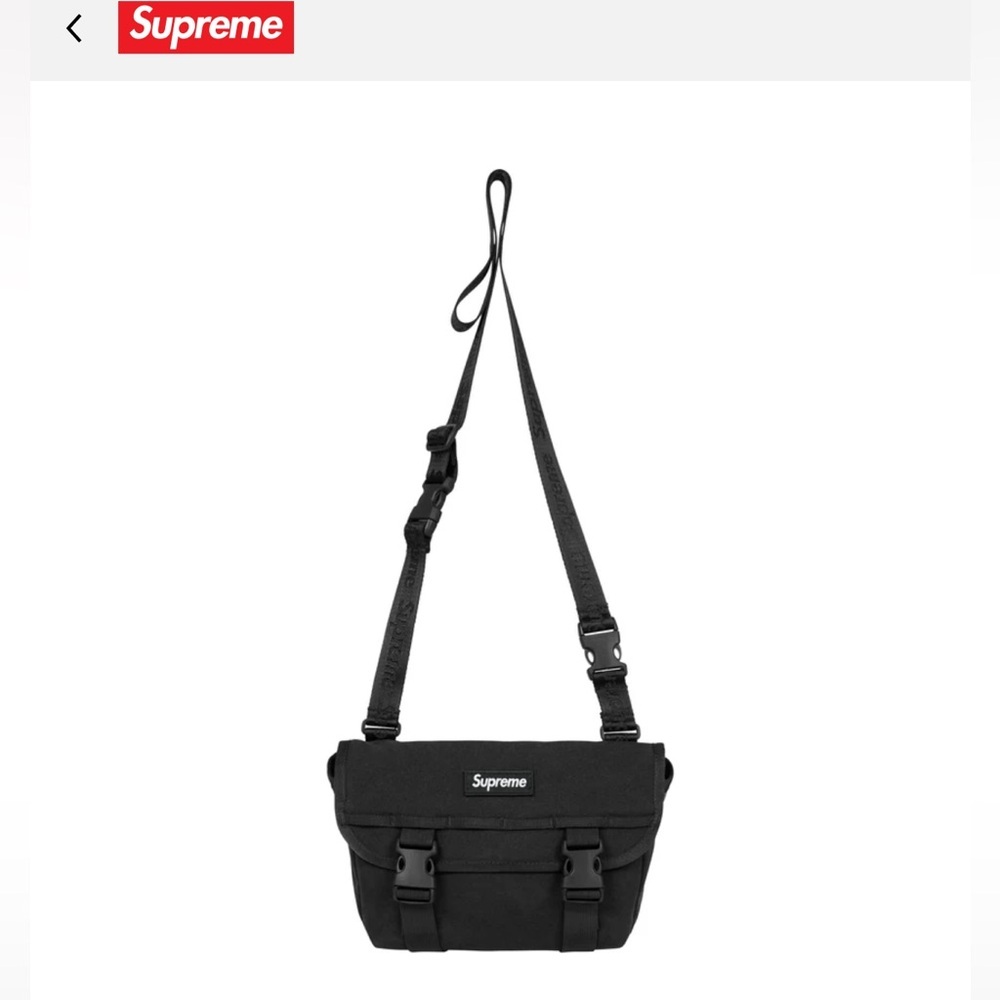 Supreme Black Mini Messenger Bag
